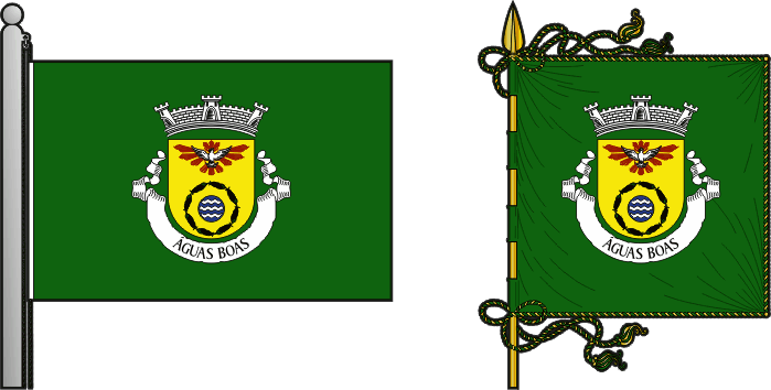 Bandeira e estandarte da antiga freguesia de Águas Boas - Águas Boas former civil parish, flag and banner Bandeira e estandarte da antiga freguesia de Águas Boas - Águas Boas former civil parish, flag and banner
