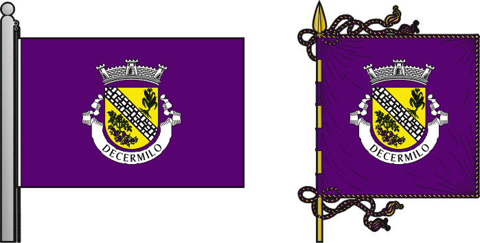 Bandeira e estandarte da antiga freguesia de Decermilo - Decermilo former civil parish, flag and banner