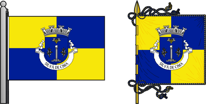 Bandeira e estandarte da freguesia de Silvã de Cima - Silvã de Cima civil parish, flag and banner Bandeira e estandarte da freguesia de Silvã de Cima - Silvã de Cima civil parish, flag and banner