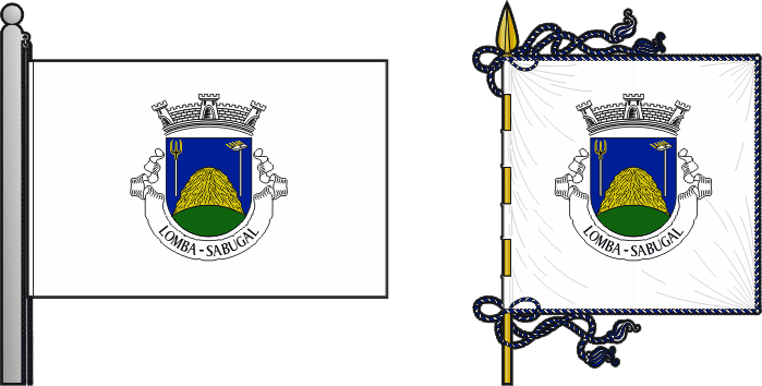 Bandeira e estandarte da antiga freguesia de Lomba - Lomba former civil parish, flag and banner