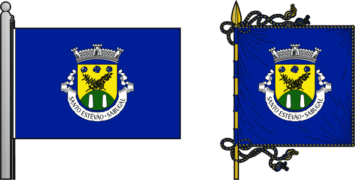 Bandeira e estandarte da antiga freguesia de Santo Estêvão - Santo Estêvão former civil parish, flag and banner Bandeira e estandarte da antiga freguesia de Santo Estêvão - Santo Estêvão former civil parish, flag and banner