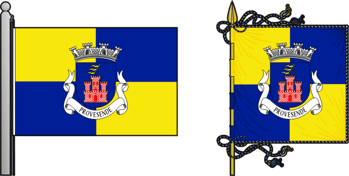 Bandeira e estandarte da antiga freguesia de Provesende - Provesende former civil parish, flag and banner