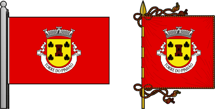 Bandeira e estandarte da freguesia de Torre do Pinhão - Torre do Pinhão civil parish, flag and banner Bandeira e estandarte da freguesia de Torre do Pinhão - Torre do Pinhão civil parish, flag and banner