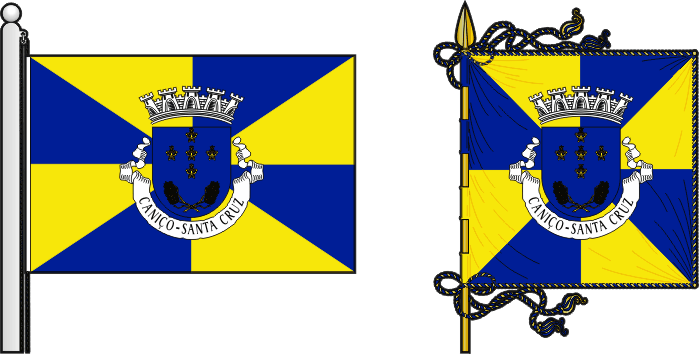 Bandeira e estandarte da freguesia de Caniço - Caniço civil parish, flag and banner Bandeira e estandarte da freguesia de Caniço - Caniço civil parish, flag and banner