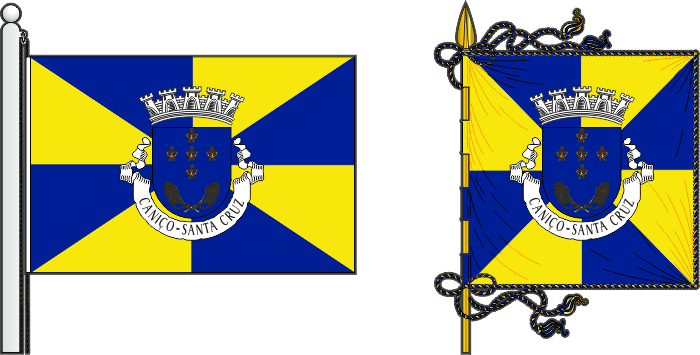 Bandeira e estandarte da freguesia de Caniço - Caniço civil parish, flag and banner Bandeira e estandarte da freguesia de Caniço - Caniço civil parish, flag and banner