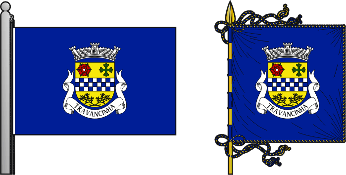 Bandeira e estandarte da freguesia de Travancinha - Travancinha civil parish, flag and banner