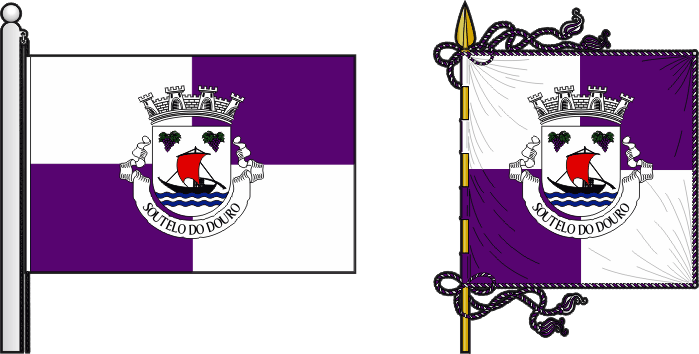 Bandeira e estandarte da freguesia de Soutelo do Douro - Soutelo do Douro civil parish, flag and banner