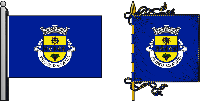 Bandeira e estandarte da freguesia de Valongo dos Azeites - Valongo dos Azeites civil parish, flag and banner
