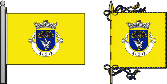 Bandeira e estandarte da antiga freguesia de Algoz - Algoz former civil parish, flag and banner