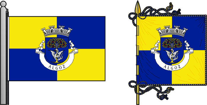 Bandeira e estandarte da antiga freguesia de Algoz - Algoz former civil parish, flag and banner