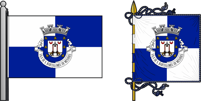 Bandeira e estandarte da freguesia de São Bartolomeu de Messines - São Bartolomeu de Messines civil parish, flag and banner Bandeira e estandarte da freguesia de São Bartolomeu de Messines - São Bartolomeu de Messines civil parish, flag and banner
