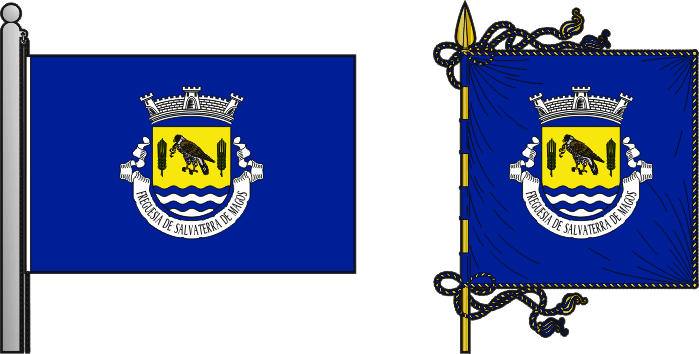Bandeira e estandarte da antiga freguesia de Salvaterra de Magos - Salvaterra de Magos former civil parish, flag and banner