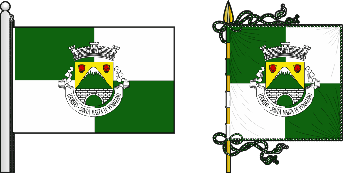 Bandeira e estandarte da antiga freguesia de Louredo - Louredo former civil parish, flag and banner Bandeira e estandarte da antiga freguesia de Louredo - Louredo former civil parish, flag and banner