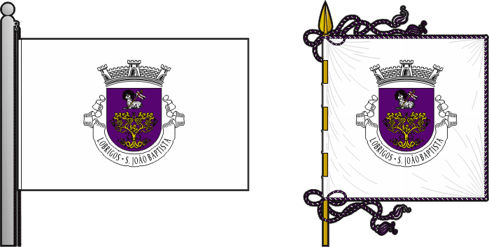 Bandeira e estandarte da antiga freguesia de Lobrigos (São João Baptista) - Lobrigos (São João Baptista) former civil parish, flag and banner Bandeira e estandarte da antiga freguesia de Lobrigos (São João Baptista) - Lobrigos (São João Baptista) former civil parish, flag and banner
