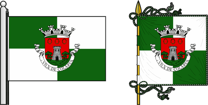 Bandeira e estandarte da freguesia de Colares - Colares civil parish, flag and banner Bandeira e estandarte da freguesia de Colares - Colares civil parish, flag and banner