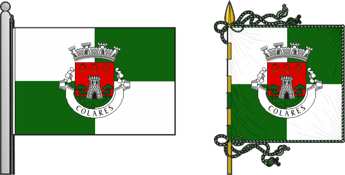 Bandeira e estandarte da freguesia de Colares - Colares civil parish, flag and banner Bandeira e estandarte da freguesia de Colares - Colares civil parish, flag and banner
