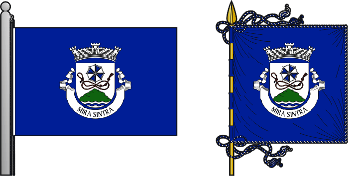 Bandeira e estandarte da antiga freguesia de Mira Sintra - Mira Sintra former civil parish, flag and banner