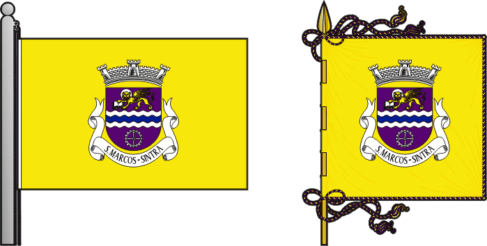 Bandeira e estandarte da antiga freguesia de São Marcos - São Marcos former civil parish, flag and banner Bandeira e estandarte da antiga freguesia de São Marcos - São Marcos former civil parish, flag and banner