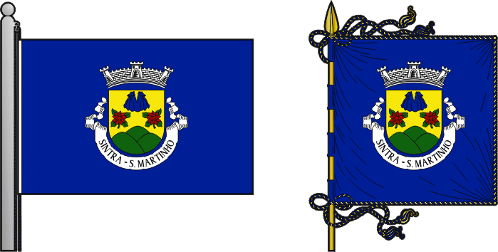 Bandeira e estandarte da antiga freguesia de Sintra (São Martinho) - Sintra (São Martinho) former civil parish, flag and banner Bandeira e estandarte da antiga freguesia de Sintra (São Martinho) - Sintra (São Martinho) former civil parish, flag and banner