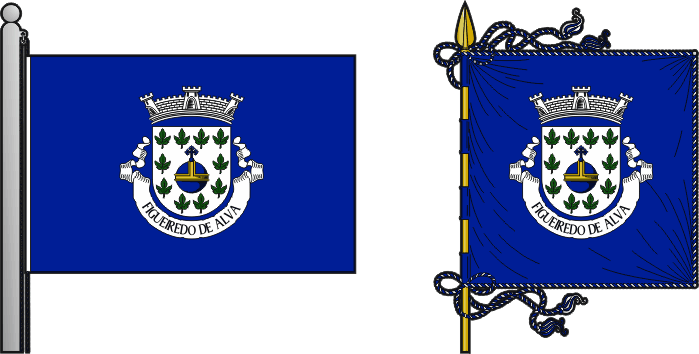 Bandeira e estandarte da freguesia de Figueiredo de Alva - Figueiredo de Alva civil parish, flag and banner Bandeira e estandarte da freguesia de Figueiredo de Alva - Figueiredo de Alva civil parish, flag and banner