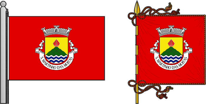 Bandeira e estandarte da antiga freguesia de São Martinho das Moitas - São Martinho das Moitas former civil parish, flag and banner