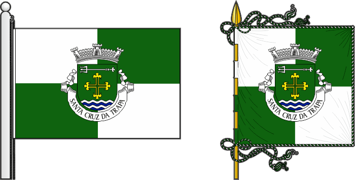 Bandeira e estandarte da antiga freguesia de Santa Cruz da Trapa - Santa Cruz da Trapa former civil parish, flag and banner Bandeira e estandarte da antiga freguesia de Santa Cruz da Trapa - Santa Cruz da Trapa former civil parish, flag and banner