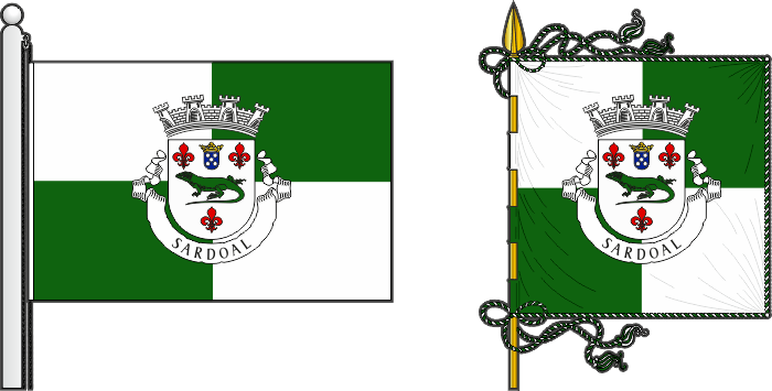 Bandeira e estandarte do Município de Sardoal - Sardoal municipal flag and banner