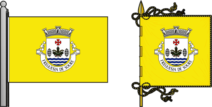 Bandeira e estandarte da freguesia de Soure - Soure civil parish, flag and banner Bandeira e estandarte da freguesia de Soure - Soure civil parish, flag and banner