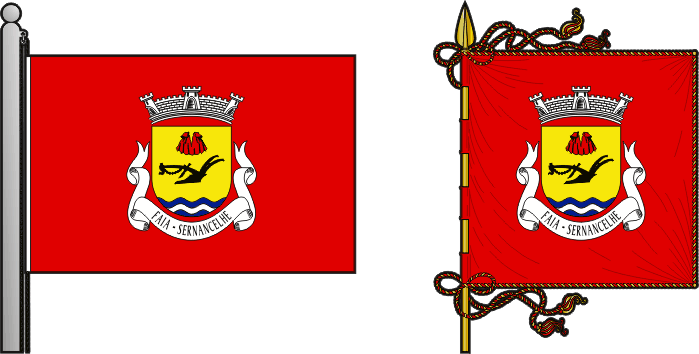 Bandeira e estandarte da freguesia de Faia - Faia civil parish, flag and banner