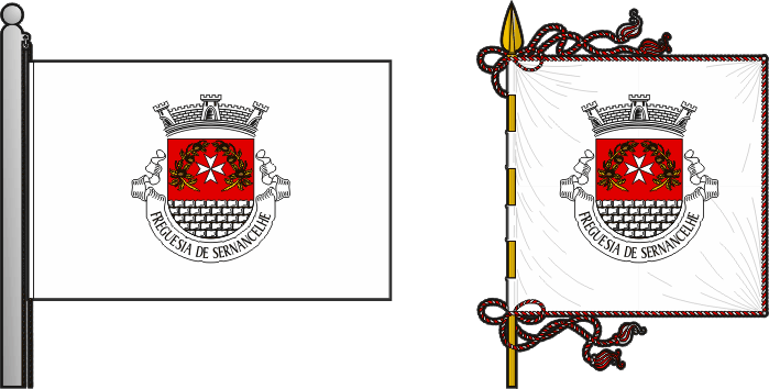 Bandeira e estandarte da antiga freguesia de Sernancelhe - Sernancelhe former civil parish, flag and banner Bandeira e estandarte da antiga freguesia de Sernancelhe - Sernancelhe former civil parish, flag and banner