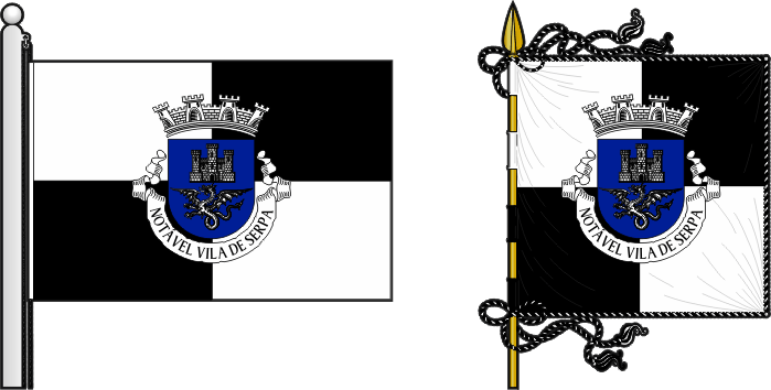 Bandeira e estandarte do Município de Serpa - Serpa municipal flag and banner Bandeira e estandarte do Município de Serpa - Serpa municipal flag and banner
