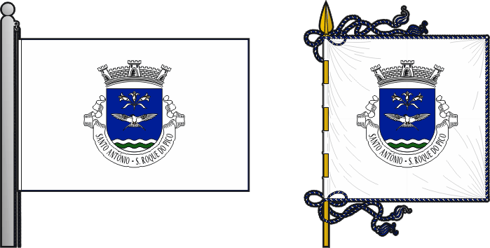 Bandeira e estandarte da freguesia de Santo António - Santo António civil parish, flag and banner Bandeira e estandarte da freguesia de Santo António - Santo António civil parish, flag and banner