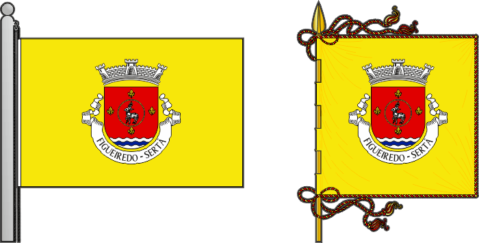 Bandeira e estandarte da antiga freguesia de Figueiredo - Figueiredo former civil parish, flag and banner
