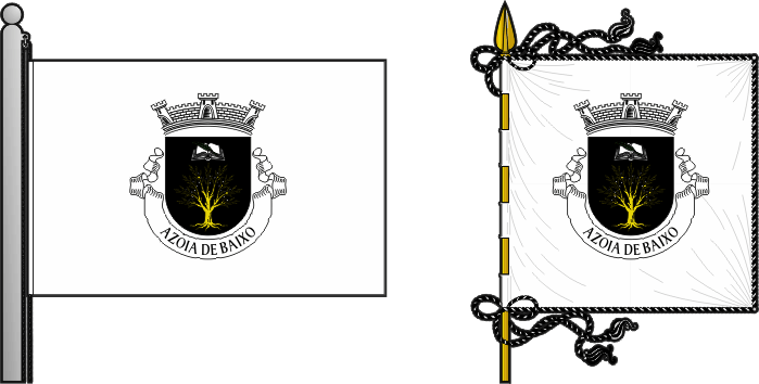 Bandeira e estandarte da antiga freguesia de Azoia de Baixo - Azoia de Baixo former civil parish, flag and banner Bandeira e estandarte da antiga freguesia de Azoia de Baixo - Azoia de Baixo former civil parish, flag and banner