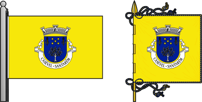 Bandeira e estandarte da antiga freguesia de Casével - Casével former civil parish, flag and banner Bandeira e estandarte da antiga freguesia de Casével - Casével former civil parish, flag and banner