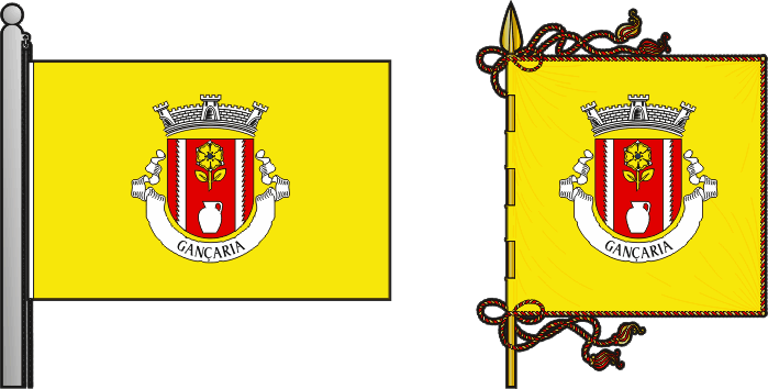 Bandeira e estandarte da freguesia de Gançaria - Gançaria civil parish, flag and banner