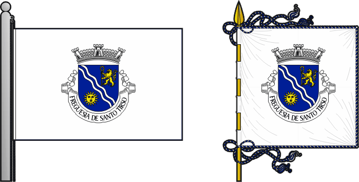 Bandeira e estandarte da antiga freguesia de Santo Tirso - Santo Tirso former civil parish, flag and banner Bandeira e estandarte da antiga freguesia de Santo Tirso - Santo Tirso former civil parish, flag and banner