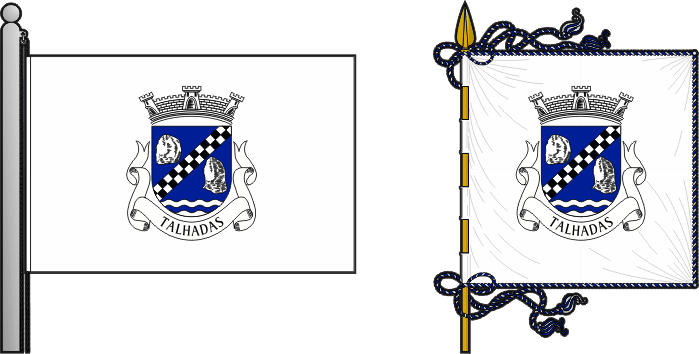 Bandeira e estandarte da freguesia de Talhadas - Talhadas civil parish, flag and banner Bandeira e estandarte da freguesia de Talhadas - Talhadas civil parish, flag and banner