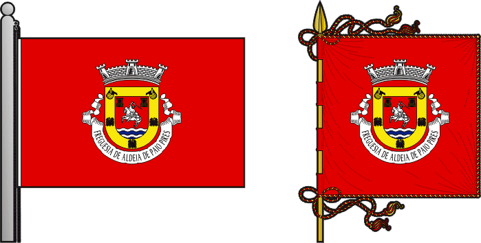 Bandeira e estandarte da antiga freguesia de Aldeia de Paio Pires - Aldeia de Paio Pires former civil parish, flag and banner Bandeira e estandarte da antiga freguesia de Aldeia de Paio Pires - Aldeia de Paio Pires former civil parish, flag and banner
