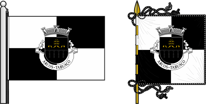 Bandeira e estandarte da freguesia de Arcos - Arcos civil parish, flag and banner Bandeira e estandarte da freguesia de Arcos - Arcos civil parish, flag and banner