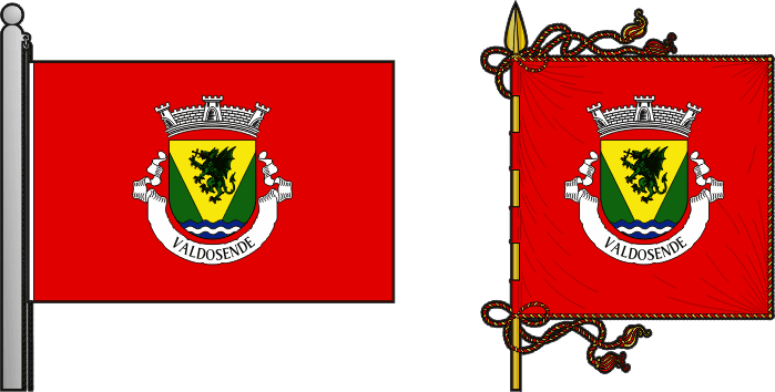 Bandeira e estandarte da freguesia de Valdosende - Valdosende civil parish, flag and banner Bandeira e estandarte da freguesia de Valdosende - Valdosende civil parish, flag and banner