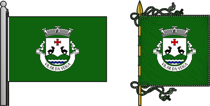 Bandeira e estandarte da Freguesia de Vilar da Veiga - Vilar da Veiga civil parish, flag and banner Bandeira e estandarte da Freguesia de Vilar da Veiga - Vilar da Veiga civil parish, flag and banner