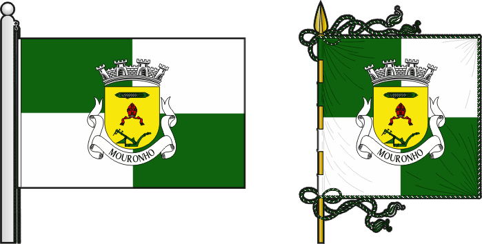 Bandeira e estandarte da freguesia de Mouronho - Mouronho civil parish, flag and banner Bandeira e estandarte da freguesia de Mouronho - Mouronho civil parish, flag and banner