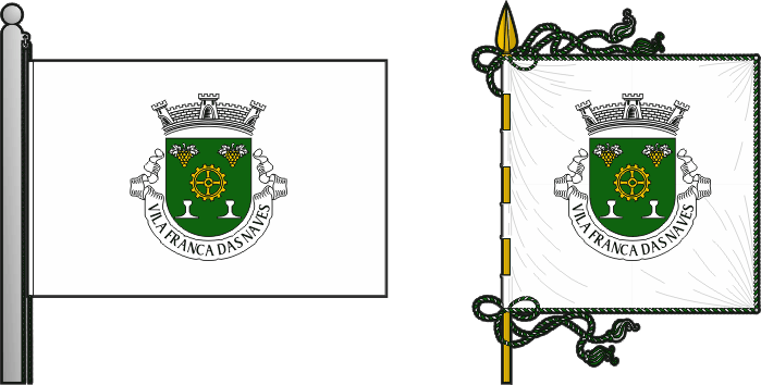 Bandeira e estandarte da antiga freguesia de Vila Franca das Naves - Vila Franca das Naves former civil parish, flag and banner Bandeira e estandarte da antiga freguesia de Vila Franca das Naves - Vila Franca das Naves former civil parish, flag and banner