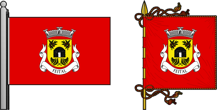 Bandeira e estandarte da antiga freguesia de Feital - Feital former civil parish, flag and banner