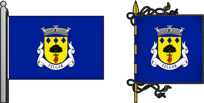 Bandeira e estandarte da antiga freguesia de Felgar - Felgar former civil parish, flag and banner