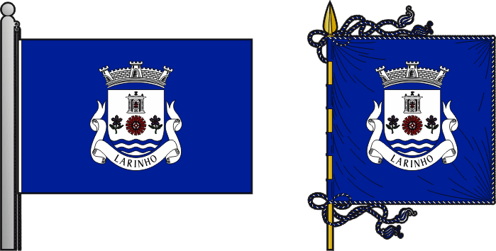 Bandeira e estandarte da freguesia de Larinho - Larinho civil parish, flag and banner Bandeira e estandarte da freguesia de Larinho - Larinho civil parish, flag and banner