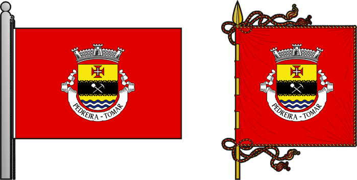 Bandeira e estandarte da antiga freguesia de Pedreira - Pedreira former civil parish, flag and banner