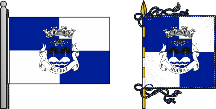 Bandeira e estandarte da antiga freguesia de Mouraz - Mouraz former civil parish, flag and banner