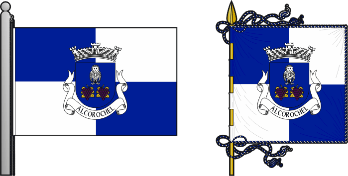 Bandeira e estandarte da antiga freguesia de Alcorochel - Alcorochel former civil parish, flag and banner